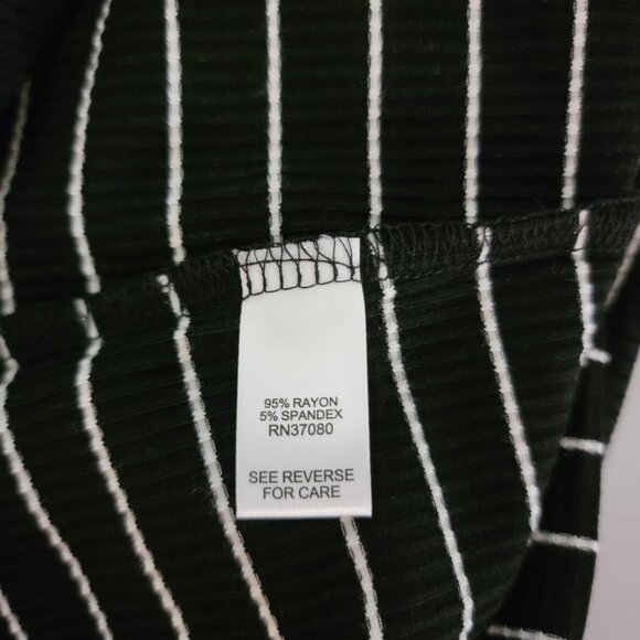 Cato Pull Over Knit Top Womens Sz 18/20 3/4 Sleeves Black & White Striped NWT - Picture 10 of 12